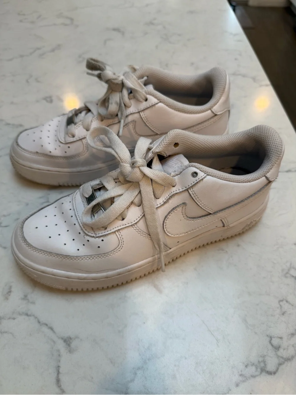 Nike youth Air Force 1 Sneakers with Subtle Swoosh